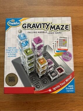 ThinkFun Gravity Maze Falling Marble Logic Game STEM Complete 2015 Toy of Year